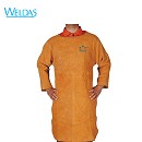 电焊围裙|WELDAS金黄色带长袖围裙电焊服44-1847