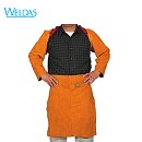 皮焊围裙|WELDAS无护胸围裙金黄色皮焊服44-2124