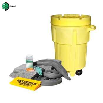 泄漏应急套装|ENPAC移动泄漏处理套装_95加仑脚轮式通用型泄漏应急桶套装1397-YE
