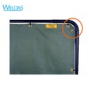 电焊防护屏|WELDAS草绿色帆布防护屏55-9466