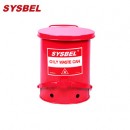 防火垃圾桶|Sysbel防火垃圾桶_14G红色油渍废弃物防火垃圾桶WA8109500