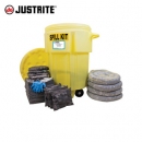 溢漏应急桶套装|360L应急套装_Justrite 95加仑通用型移动桶套装83662