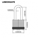 钢制挂锁|工程安全千层锁具_LEMONSAFE 5104101 