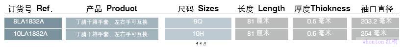 丁腈干箱手套