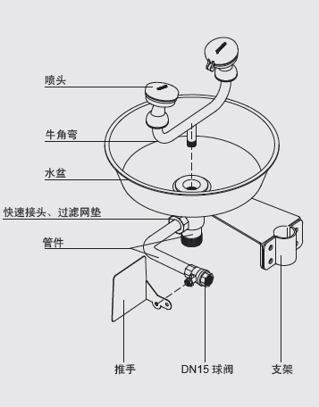 Sysbel壁挂式不锈钢洗眼器WG7023